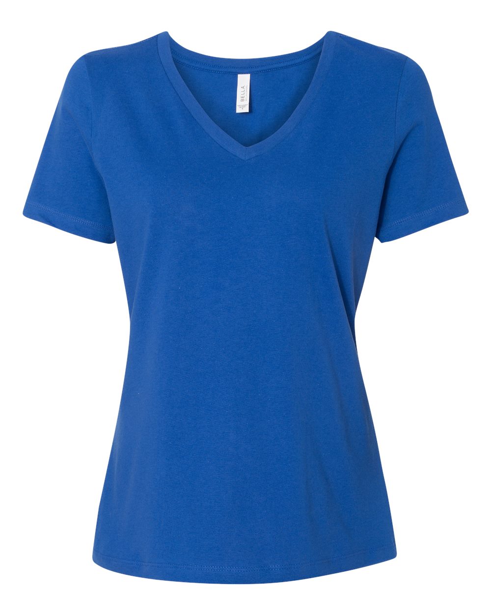 Women’s Relaxed Jersey V-Neck Tee True Royal - 6405 - Image 4