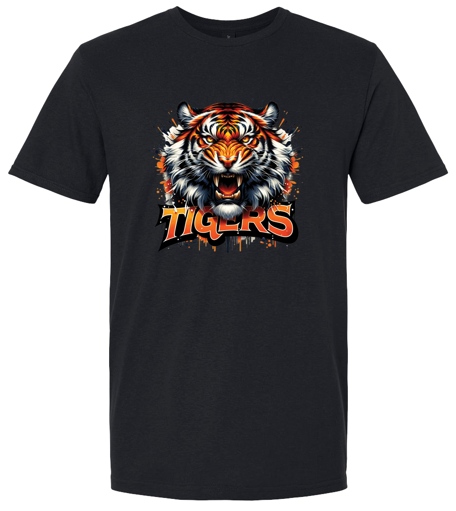 Detroit Tigers Fierce Tiger Graphic Tee – Bold Roaring Tiger Design - Image 2