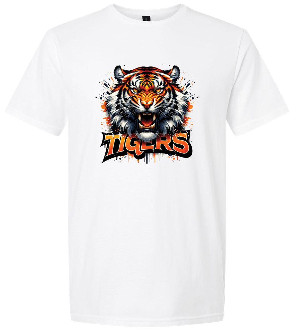 Detroit Tigers Fierce Tiger Graphic Tee – Bold Roaring Tiger Design